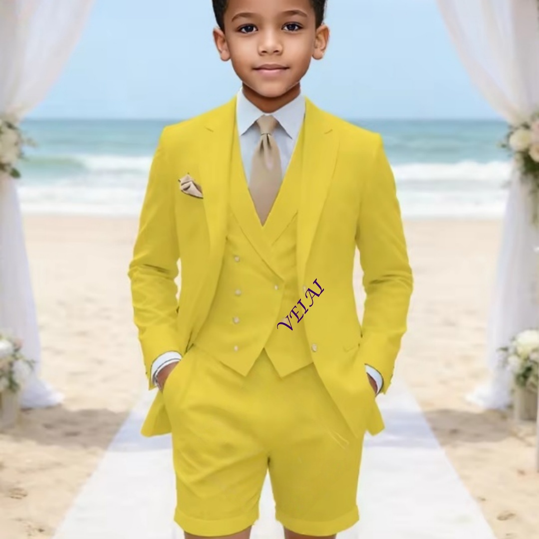 Event & Party Supply Photos - Setelan Linen Klasik 3 Potong untuk