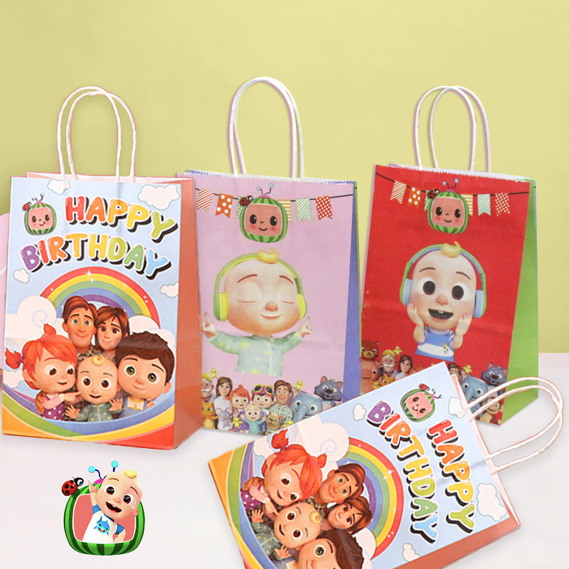 Party Favor Bag - Set Tas Hadiah Pesta Cocomelon Perlengkapan
