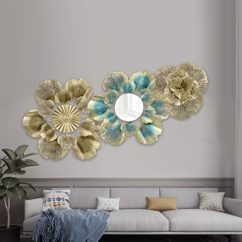 Flower Wall Panel - Dekorasi Dinding Mewah Gaya Nordik, Cermin
