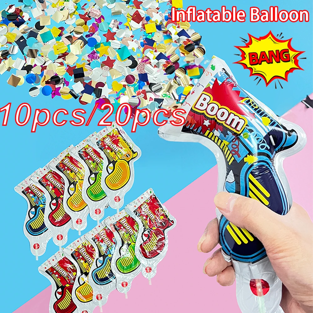 Confetti Cannon Tube - 10 Buah/20 Buah Balon Pesta Ulang