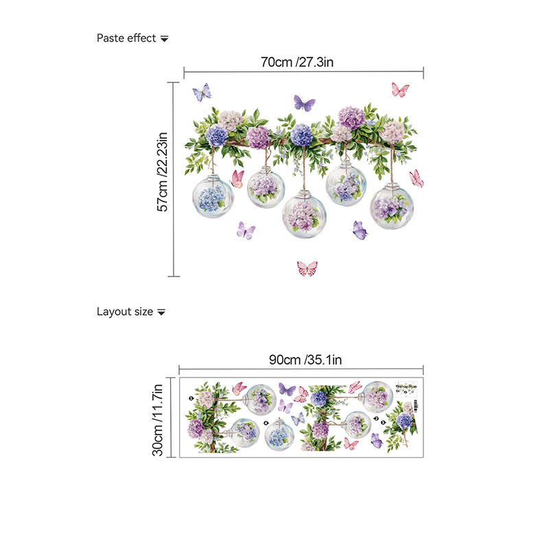 1 Buah Stiker Dinding Bunga Hy - Flower Wall Panel ulasan dan harga
