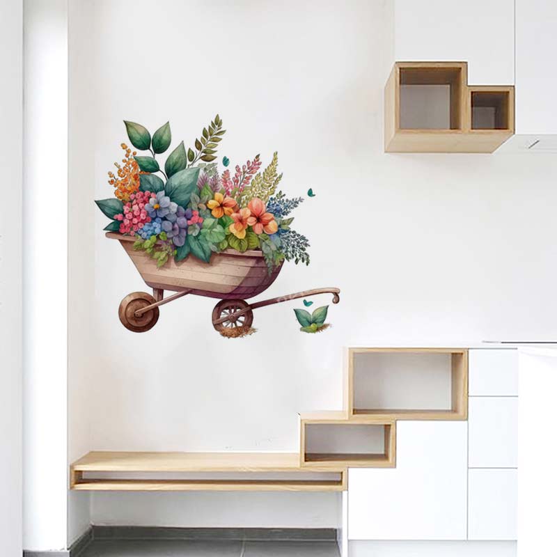 Gaya pedesaan bunga stiker din - Flower Wall Panel ulasan dan harga