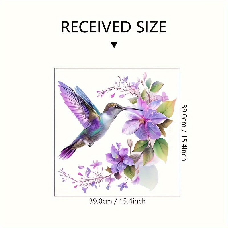 1 Stiker Bunga Ungu dan Burung - Flower Wall Panel ulasan dan harga